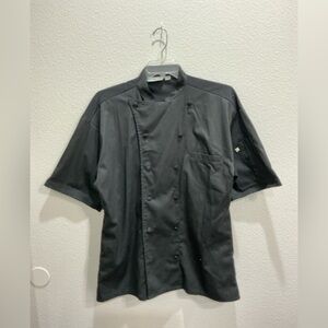 Edwards Black Mesh Back Chef Coat